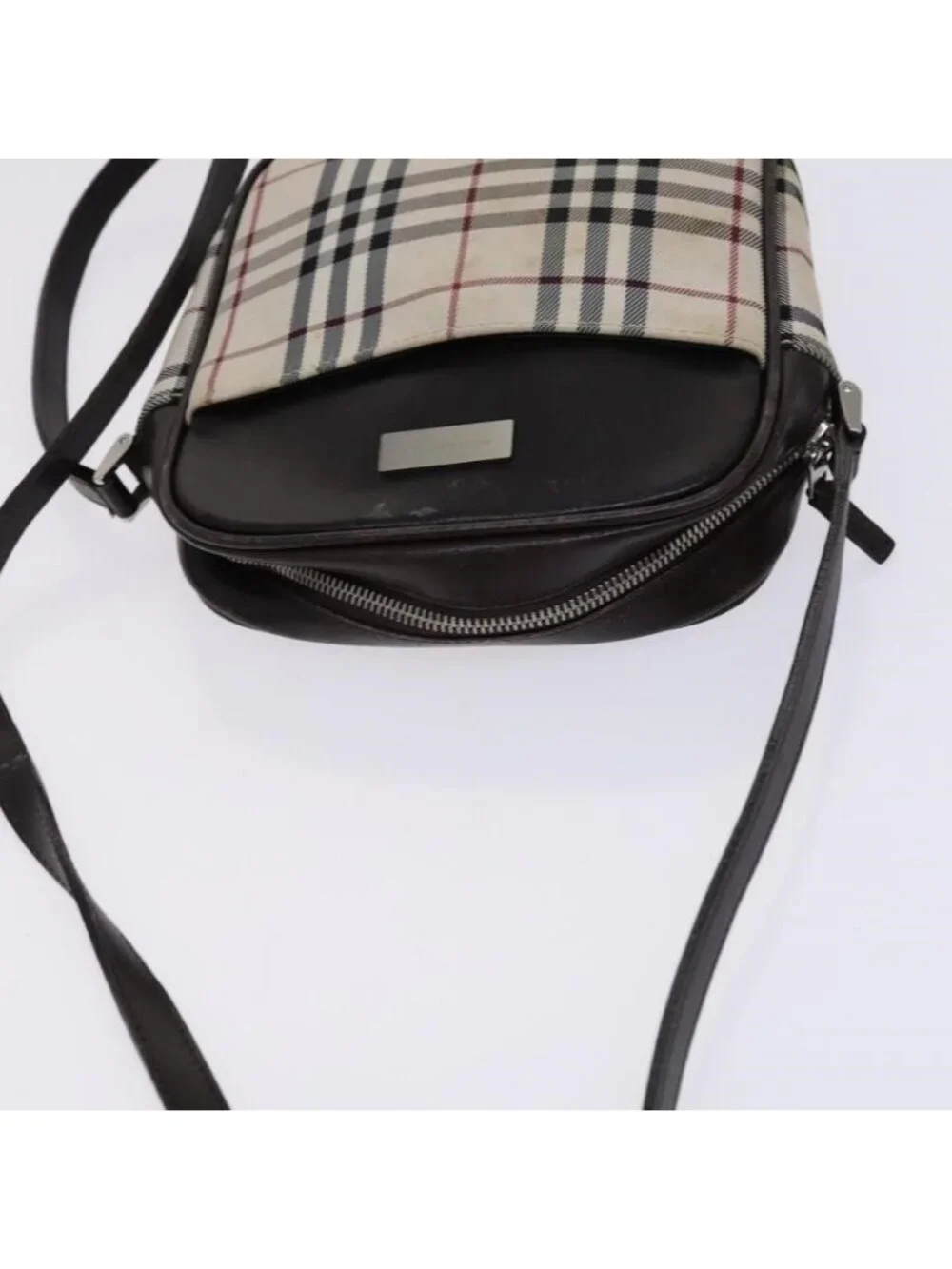 Authentic BURBERRY Nova Check Shoulder Bag Canvas Beige - Picture 13 of 16